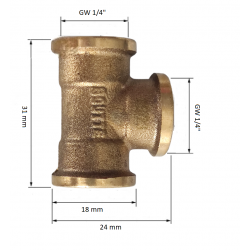 TRÓJNIK 1/4" WWW DN8