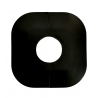 ROZETA DZIELONA KWADRATOWA 1/2" CZARNY MAT OTWÓR 25mm