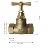MOSIĘŻNY ZAWÓR PRZELOTOWY GRZYBKOWY 1/2'' WW DN15
