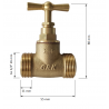 MOSIĘŻNY ZAWÓR PRZELOTOWY GRZYBKOWY 3/4'' ZZ DN20