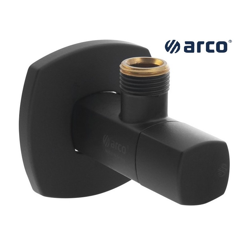 ZAWÓR KĄTOWY 1/2" x 3/8" CZARNY MAT ANTYKAMIENNY ARCO