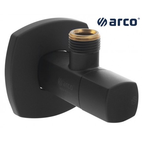 ZAWÓR KĄTOWY 1/2" x 3/8" CZARNY MAT ANTYKAMIENNY ARCO