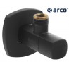 ZAWÓR KĄTOWY 1/2" x 3/8" CZARNY MAT ANTYKAMIENNY ARCO