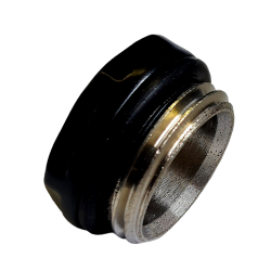 KOREK DO GRZEJNIKA 1/2" CZARNY MAT O-RING