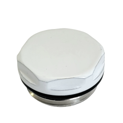 KOREK DO GRZEJNIKA 1/2" BIAŁY O-RING