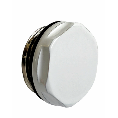 KOREK DO GRZEJNIKA 1/2" BIAŁY O-RING