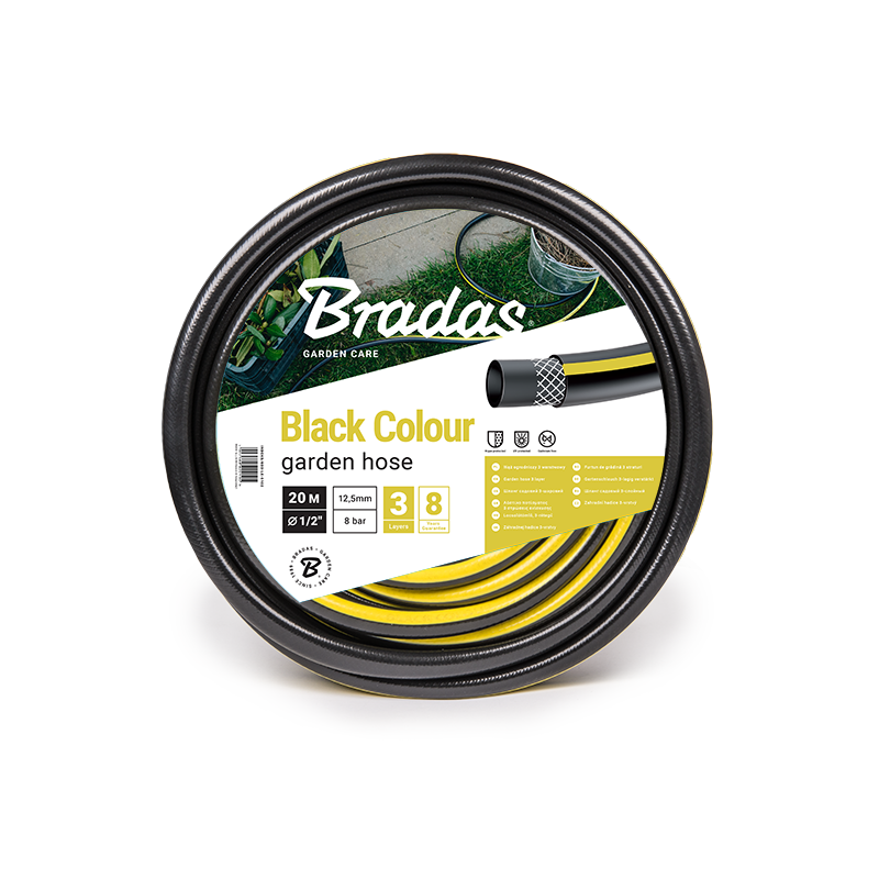 WĄŻ OGRODOWY 1/2'' - 20M BLACK COLOUR 3 WARSTWOWY