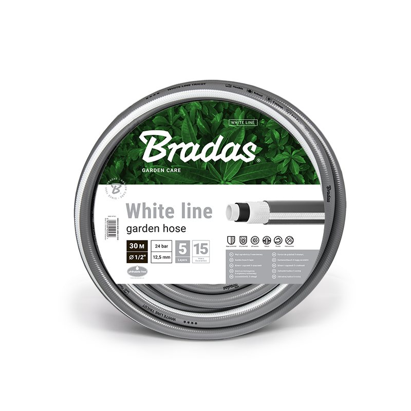 WĄŻ OGRODOWY 1/2'' - 50M WHITE LINE 5 WARSTWOWY