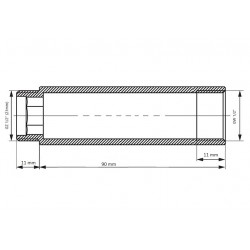 CHROMOWANA PRZEDŁUŻKA 1/2" L-90mm