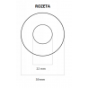 ROZETA 1/2" CZARNY MAT POJEDYNCZA OTWÓR 22 mm