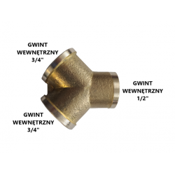 DWÓJNIK 3/4-1/2-3/4'' WWW - TRÓJNIK "Y"