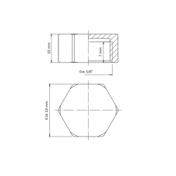 CHROMOWANA ZAŚLEPKA 3/8" DN10