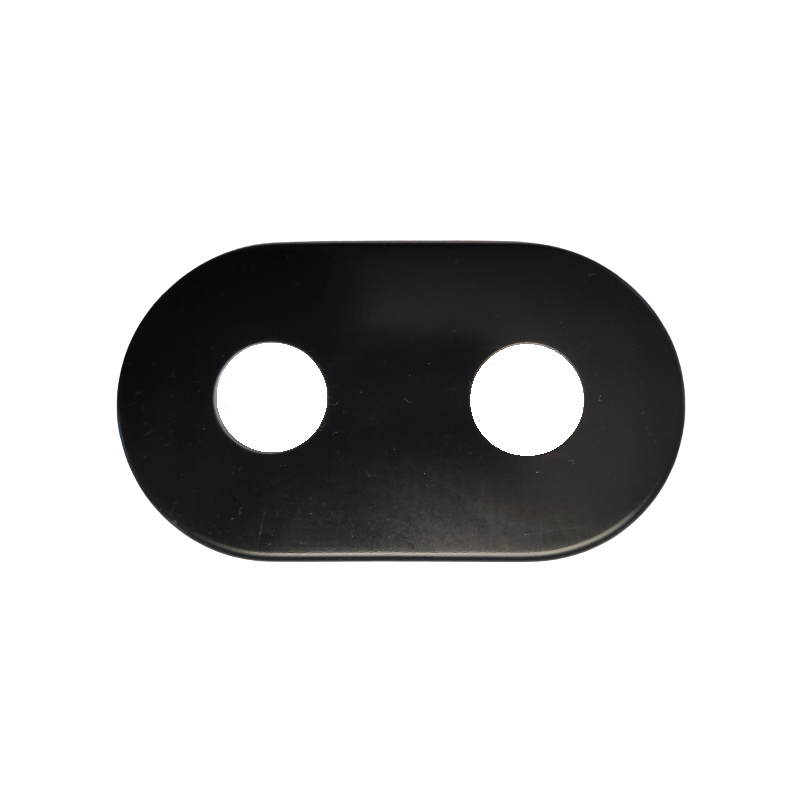 ROZETA PODWÓJNA 1/2" CZARNY MAT OTWORY 22mm