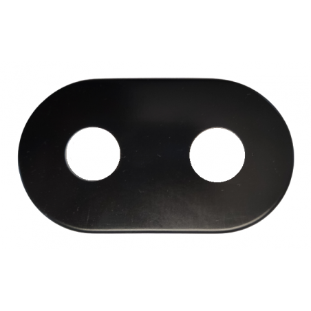 ROZETA PODWÓJNA 1/2" CZARNY MAT OTWORY 22mm