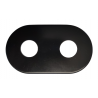 ROZETA PODWÓJNA 1/2" CZARNY MAT OTWORY 22mm