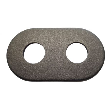 ROZETA PODWÓJNA 1/2" GRAFIT STRUKTURALNY OTWORY 22mm